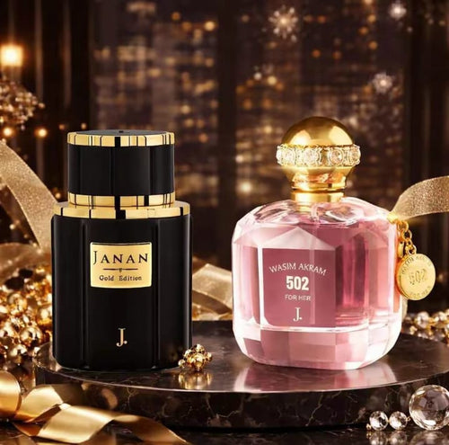 J. Perfume Couple deal J. Janan And 502 By Wasim Akram Men & Women long lasting scents