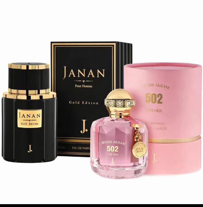 J. Perfume Couple deal J. Janan And 502 By Wasim Akram Men & Women long lasting scents